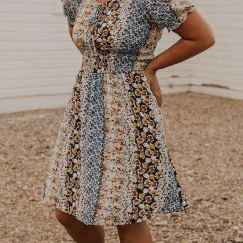 Roolee Multicolor Floral Mini Dress